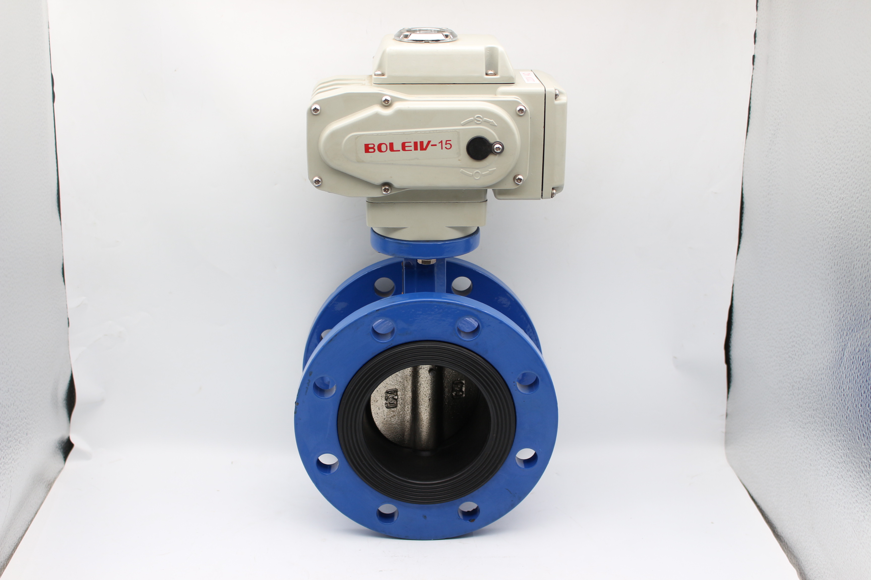 Electric flanged resilient-seated butterfly valve