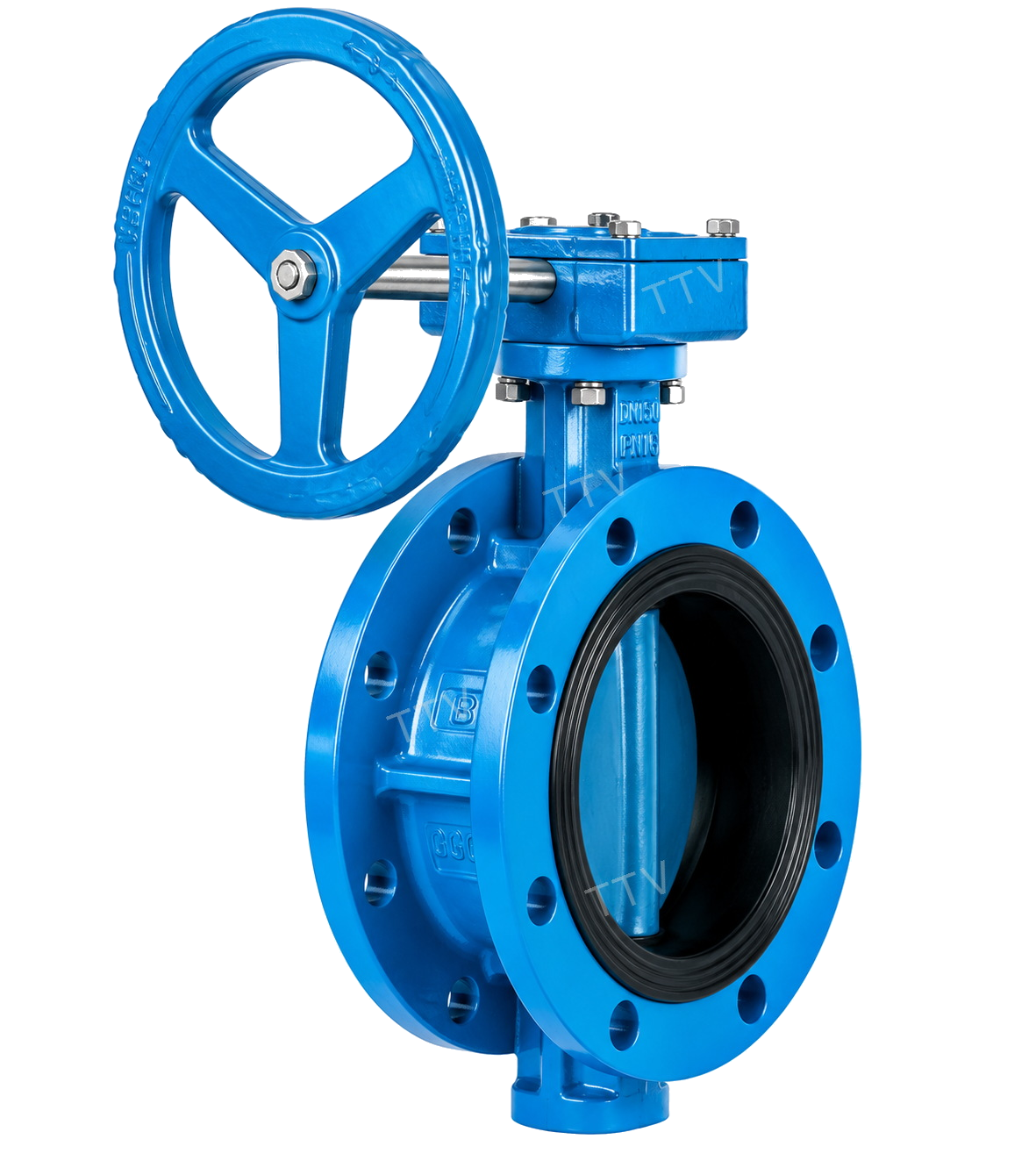 D341X Gear-Operated Flanged Resilient-Seated Butterfly Valve