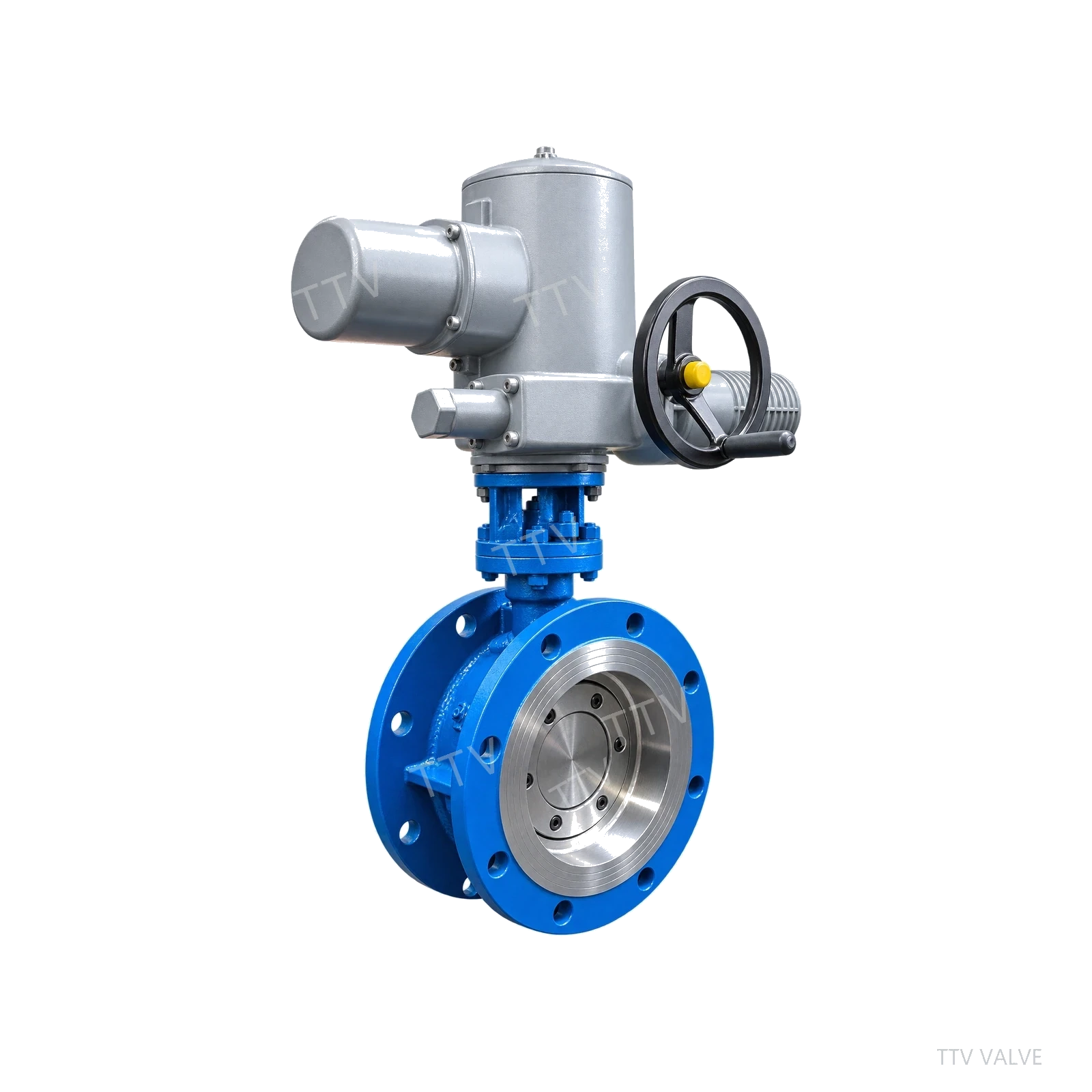 D943H Electric Flanged Metal-Seated Butterfly Valve